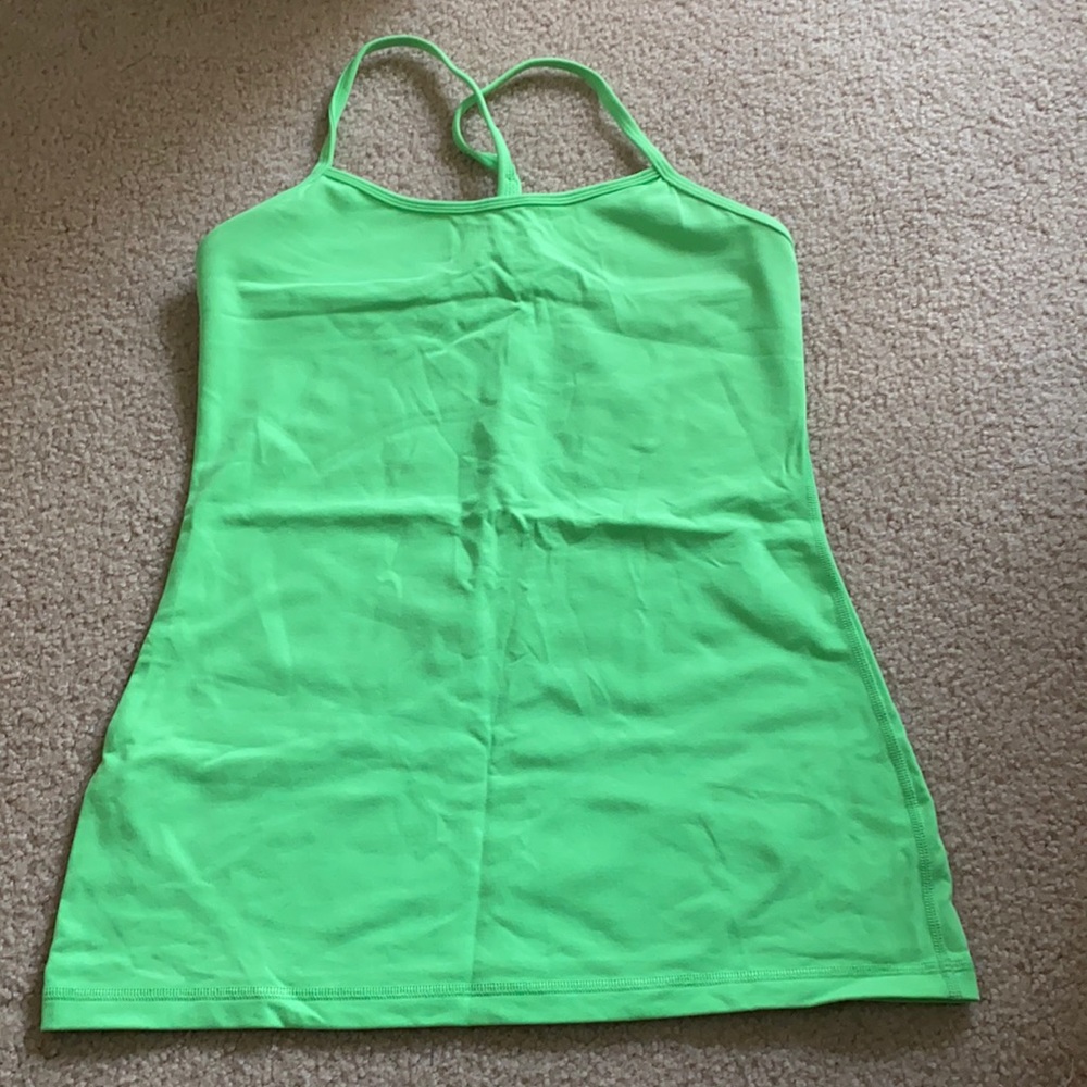 Neon green lululemon tank top